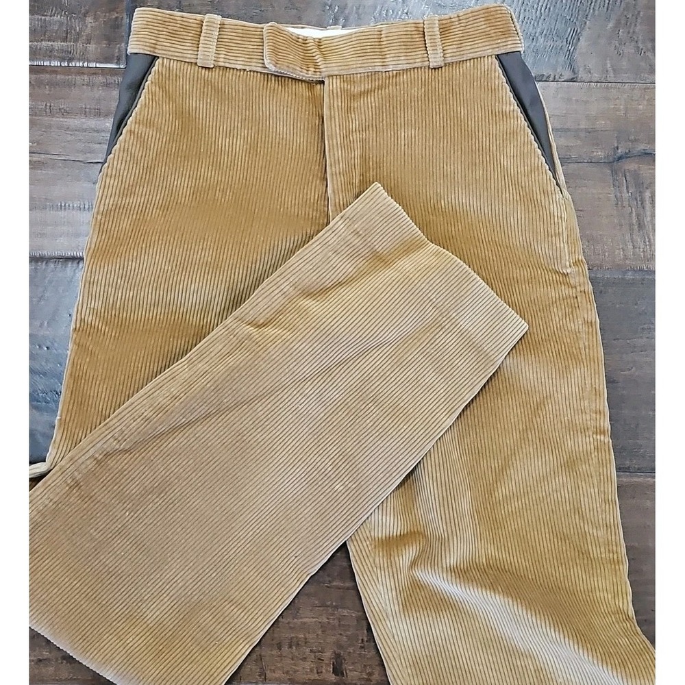 RARE Vintage Orvis Corduroy Beige Trousers W32×34 Made In England  Lined Pockets